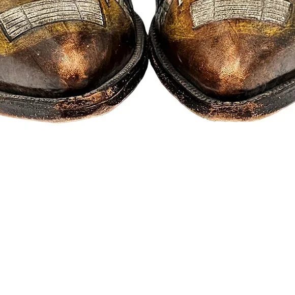 Custom 9D Hand Tooled/ Painted Native American Chief boots Vintage 1995 Western - Picture 15 of 16